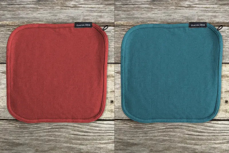 Maquettes de couleurs du lookbook : Trail Rag Rouge sourd et Sarcelle
